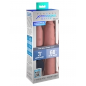 Телесная вибронасадка на член 3  Vibrating Mega X-tension with Remote - 22,9 см. - Pipedream - в Санкт-Петербурге купить с доставкой