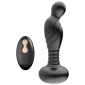 Черный массажер простаты с вибрацей и возвратно-поступательными движениями - Boys of Toys - в Санкт-Петербурге купить с доставкой