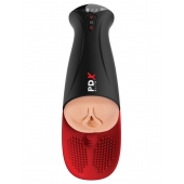Телесный мастурбатор-вагина в черной колбе с вибрацией Fuck-O-Matic Pro XL - Pipedream - в Санкт-Петербурге купить с доставкой