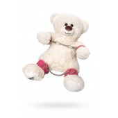 Бондажный набор: белый мишка с розовыми оковами и наручниками - Pecado - купить с доставкой в Санкт-Петербурге