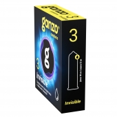 Супертонкие презервативы Ganzo Invisible - 3 шт. - Ganzo - купить с доставкой в Санкт-Петербурге