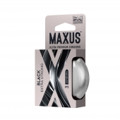 Черные утолщенные презервативы MAXUS Extra Strong с железным кейсом - 3 шт. - Maxus - купить с доставкой в Санкт-Петербурге