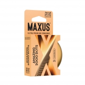 Точечные презервативы MAXUS 2000 Amazing Dots с железным кейсом - 3 шт. - Maxus - купить с доставкой в Санкт-Петербурге