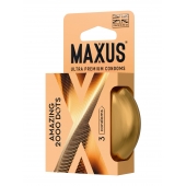 Точечные презервативы MAXUS 2000 Amazing Dots с железным кейсом - 3 шт. - Maxus - купить с доставкой в Санкт-Петербурге