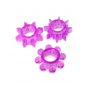 Набор из 3 лиловых эрекционных колец различной формы - Erowoman-Eroman - в Санкт-Петербурге купить с доставкой