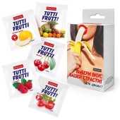 Набор из 5 саше съедобных смазок Tutti-Frutti - Биоритм - купить с доставкой в Санкт-Петербурге