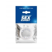 Эрекционное кольцо со стимулирующими шариками сверху и снизу - Sex Expert - в Санкт-Петербурге купить с доставкой