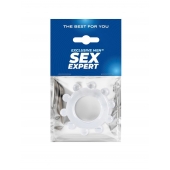 Прозрачное эрекционное кольцо со стимулирующими шариками - Sex Expert - в Санкт-Петербурге купить с доставкой