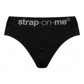 Черные трусики для насадок Heroine Lingerie Harness - size XL - Strap-on-me - купить с доставкой в Санкт-Петербурге