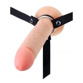 Мужской полый страпон на регулируемых ремешках - 22 см. - Sex Expert - купить с доставкой в Санкт-Петербурге