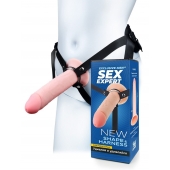 Мужской полый страпон на регулируемых ремешках - 22 см. - Sex Expert - купить с доставкой в Санкт-Петербурге