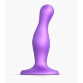 Фиолетовая насадка Strap-On-Me Dildo Plug Curvy size S - Strap-on-me - купить с доставкой в Санкт-Петербурге