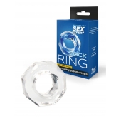 Прозрачное эрекционное кольцо в форме гайки - Sex Expert - в Санкт-Петербурге купить с доставкой