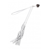 Белая кожаная плеть - 50 см. - Pecado - купить с доставкой в Санкт-Петербурге