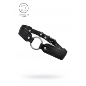 Черный кожаный чокер-ошейник со скруглёнными углами - Pecado - купить с доставкой в Санкт-Петербурге