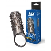 Дымчатая насадка на пенис с выпуклостями - 12 см. - Sex Expert - в Санкт-Петербурге купить с доставкой