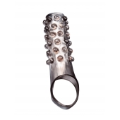 Дымчатая насадка на пенис с выпуклостями - 11 см. - Sex Expert - в Санкт-Петербурге купить с доставкой