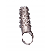 Дымчатая насадка на пенис с шипами и выпуклостями - 12 см. - Sex Expert - в Санкт-Петербурге купить с доставкой