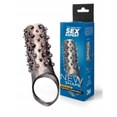 Дымчатая насадка на пенис с шипами и выпуклостями - 12,5 см. - Sex Expert - в Санкт-Петербурге купить с доставкой