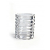 Прозрачная сквозная насадка на пенис с ребрышками - Sex Expert - в Санкт-Петербурге купить с доставкой