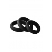 Набор из 3 черных эрекционных колец Smooth Silicone Cockring Pack - Dream Toys - в Санкт-Петербурге купить с доставкой