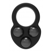 Черное эрекционное кольцо с утяжелителями - Dream Toys - в Санкт-Петербурге купить с доставкой