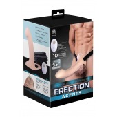 Телесный полый страпон с вибрацией Erection Agents - 24,1 см. - NMC - купить с доставкой в Санкт-Петербурге