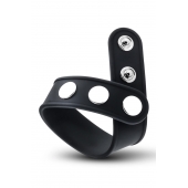 Черное эрекционное кольцо на кнопках - Blush Novelties - в Санкт-Петербурге купить с доставкой