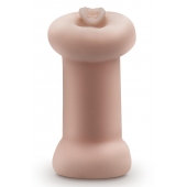 Телесный люминесцентный двусторонний мастурбатор Tasha - Blush Novelties - в Санкт-Петербурге купить с доставкой