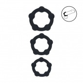 Набор из 3 эрекционных колец Beaded Silicone Cockring Set - Shots Media BV - в Санкт-Петербурге купить с доставкой