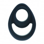 Черное эрекционное кольцо Double Ergo Silicone Cockring - Shots Media BV - в Санкт-Петербурге купить с доставкой