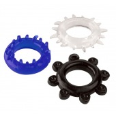 Набор из 3 эрекционных колец разного цвета и рельефа - Boys of Toys - в Санкт-Петербурге купить с доставкой