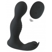 Черная анальная пробка с вибрацией, вращением и пультом ДУ RC Butt Plug with 2 Functions - Orion - в Санкт-Петербурге купить с доставкой