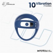 Синее интерактивное эрекционное виброкольцо Rank - Intoyou - в Санкт-Петербурге купить с доставкой