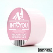 Розовый скотч для фиксации Non-Sticky Bondage Tape - 15 м. - Intoyou - купить с доставкой в Санкт-Петербурге