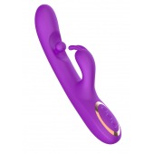 Фиолетовый вибратор-кролик с вращающимся шариком - Secwell