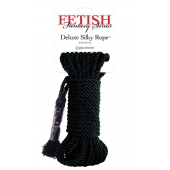 Черная веревка для фиксации Deluxe Silky Rope - 9,75 м. - Pipedream - купить с доставкой в Санкт-Петербурге