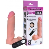 Фаллическая насадка Харнесс UNICOCK 8  с вибрацией - 20 см. - LOVETOY (А-Полимер) - купить с доставкой в Санкт-Петербурге