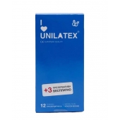 Классические презервативы Unilatex Natural Plain - 12 шт. + 3 шт. в подарок - Unilatex - купить с доставкой в Санкт-Петербурге