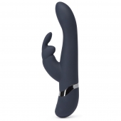 Тёмно-синий вибратор Oh My USB Rechargeable Rabbit Vibrator - 25,4 см. - Fifty Shades of Grey