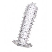 Гелевая прозрачная насадка c шипами - 12 см. - Toyfa Basic - в Санкт-Петербурге купить с доставкой