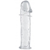 Гладкая прозрачная насадка с усиками под головкой - 12,5 см. - Toyfa Basic - в Санкт-Петербурге купить с доставкой