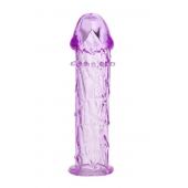 Гладкая фиолетовая насадка с усиками под головкой - 12,5 см. - Toyfa Basic - в Санкт-Петербурге купить с доставкой