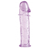 Гладкая фиолетовая насадка с усиками под головкой - 12,5 см. - Toyfa Basic - в Санкт-Петербурге купить с доставкой