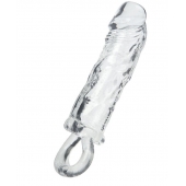 Прозрачная насадка с петлёй для фиксации - 14 см. - ToyFa - в Санкт-Петербурге купить с доставкой