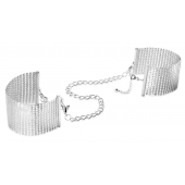 Серебристые наручники-браслеты Desir Metallique Handcuffs - Bijoux Indiscrets - купить с доставкой в Санкт-Петербурге