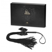 Чёрная плётка Lilly Whip Bijoux - Bijoux Indiscrets - купить с доставкой в Санкт-Петербурге