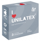 Презервативы с рёбрами Unilatex Ribbed - 3 шт. - Unilatex - купить с доставкой в Санкт-Петербурге