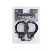 Чёрные наручники из листового металла BONDX METAL CUFFS BLACK - Dream Toys - купить с доставкой в Санкт-Петербурге