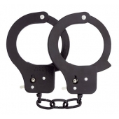 Чёрные наручники из листового металла BONDX METAL CUFFS BLACK - Dream Toys - купить с доставкой в Санкт-Петербурге